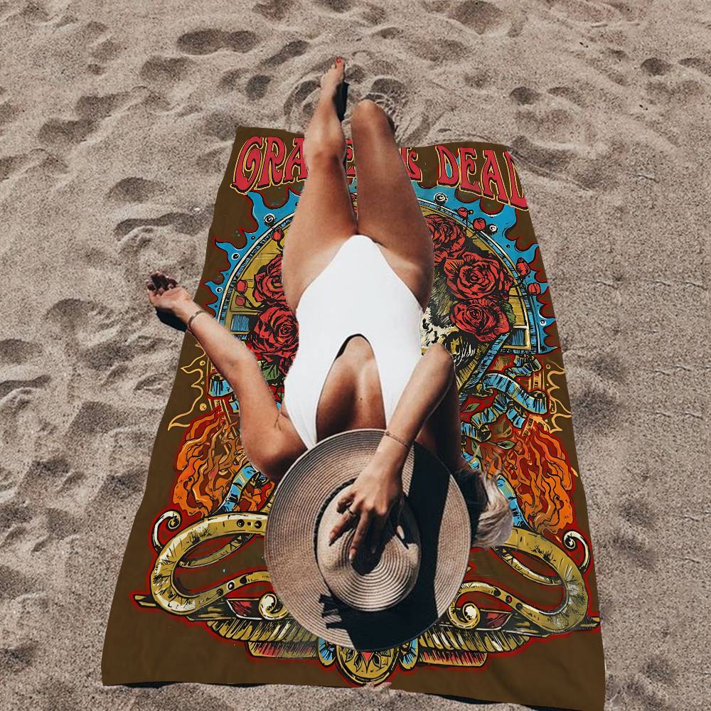 G-Grateful D-Dead Band Große Mikrofaser Strandtücher Schnelltrocknendes Handtuch Sand Strandtücher Poolhandtuch Für Reisen Schwimmbad Yoga