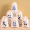 6pcs Christmas Drawstring Pouch Bags Small Candy Gift Bag Navidad Xmas Party Favor Boutique Jewelry Packaging Bags 2026 New Year