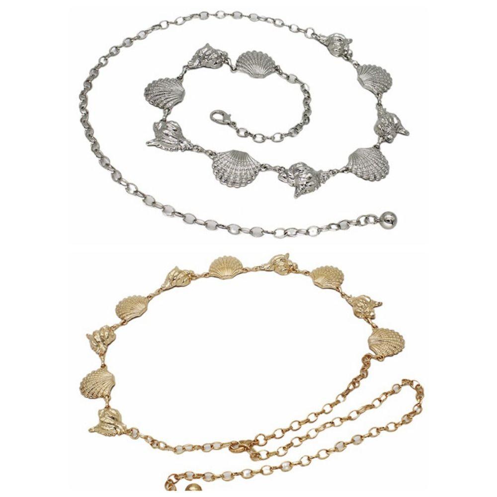 Belly Chain Dress Belt Chains Metal Shell Body Chain Fashion Bohemian Waist Chains  Women