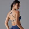 Seamless Knitted Yoga Bra, Fast Drying Tight Fitness Running Clothes, Strap Cross Back Yoga Clothes