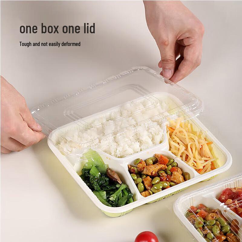 CIBO Disposable 5-Compartment Lunch Boxes with Lids