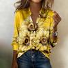 Cămașă Damă Bluză Imprimat Buton Mânecă Lungă Casual De bază Guler Cămașă Regular Top