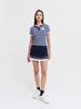 SERGIO TACCHINI W Sabatini Striped Sailor Collar Short Sleeve Sweater