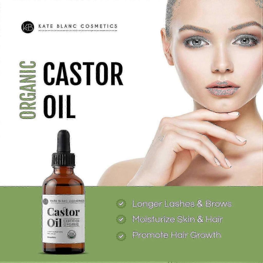 Pure cold pressed castor oil 2oz USDA organic for hair growth