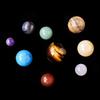 Natural Crystal 9 Planets Ball Solar Sun System Rock Quartz Stones Beads Healing Reiki Chakra Energy Sphere Galaxy Model Globe