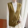 High-End Autumn Cross Placket Wool Cardigan Vest