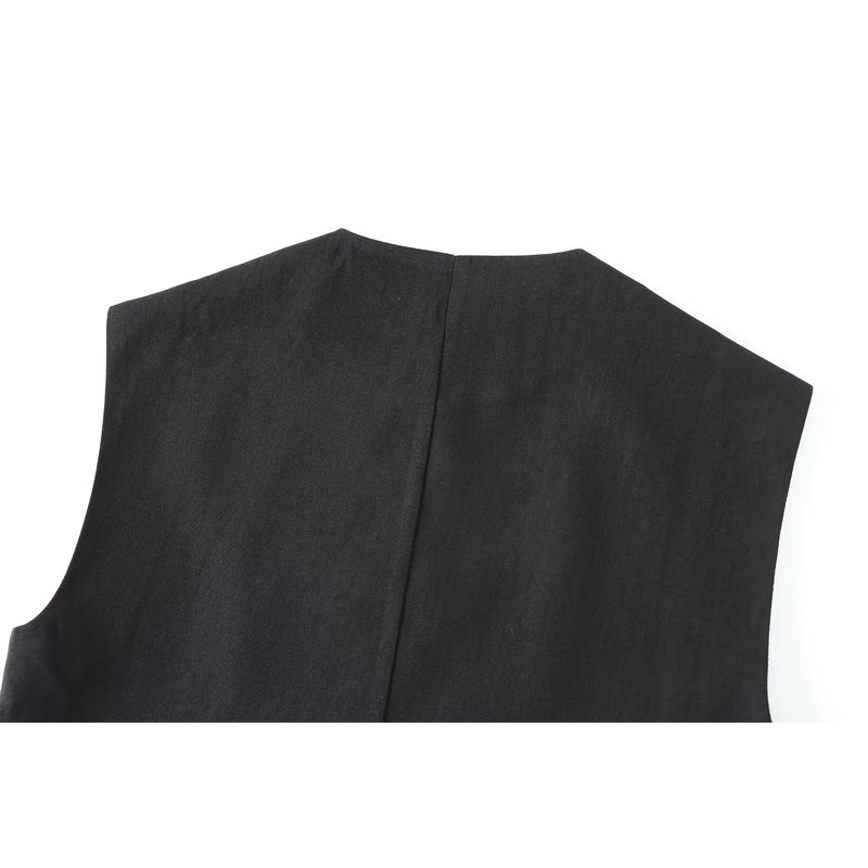 Kaslead New Arrival Women's Clothing Fashion Style Fashion All-Match Decorated Row Button Vest Style Tops 2532178