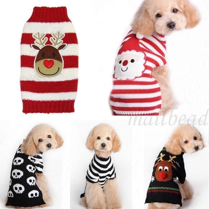 Lovely Pet Dog Warm Jumper Sweater Halloween Christamas Theme Xmas Clothing Puppy Cat Kintwear Costu