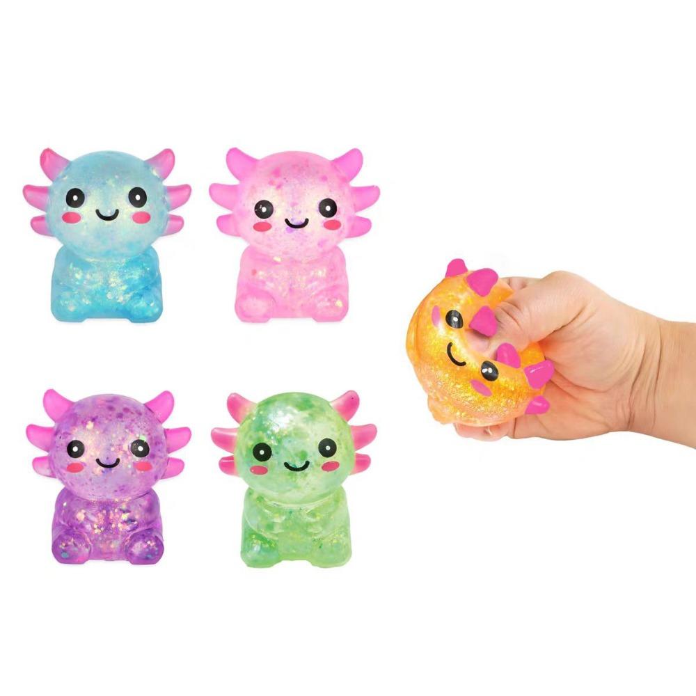 Colorful Salamander Maltose Fidgets Toys Squishy Malt Sugar Stretchy Axolotl Fun Squeeze Birthday Supplies Anti-Anxiety Gift