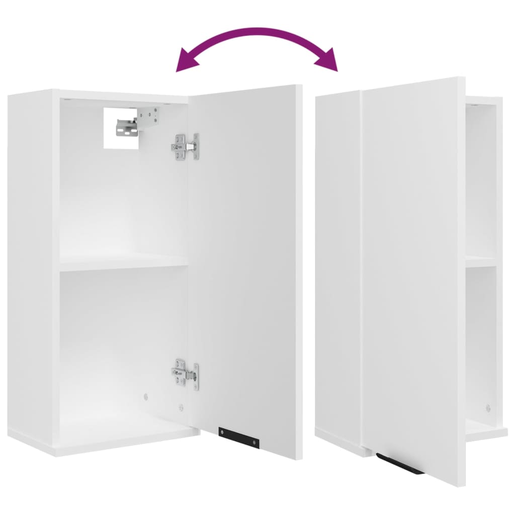Wall Mounted Bathroom Cabinet White 32 x 20 x 67 cm