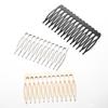 10Pcs 5-22 Teeth Black Side Combs Metal Hair Hairpin Clips Women DIY Jewelry Making Wedding Hair Comb Headwear Accessories