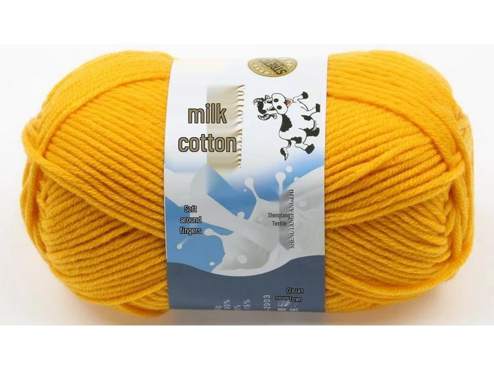 

Пряжа из молочного хлопка, 5 нитей: Пряжа для малышей из чистого хлопка, средней толщины для ручного вязания шапок своими руками