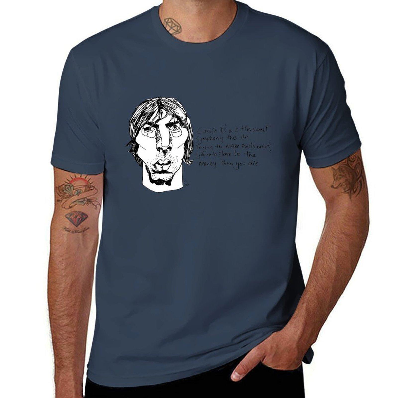 The Verve bittersweet symphony TShirt Athletic Fit Sports Short Sleeve Top S