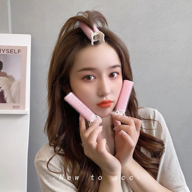 Fluffy Hair Root Curling Tube & Seamless Bangs Clip