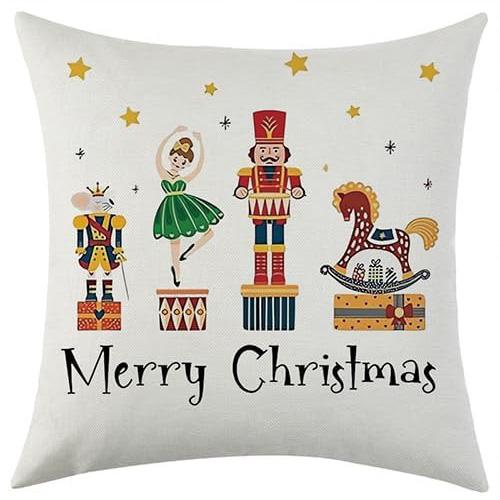 Nutcracker Christmas Pillowcases: Holly Jolly Joy and Merry Designs! sofas, bedroom pillow covers, holiday gifts