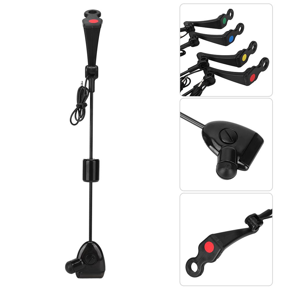 4 ks Plastové Rybářské háky na signalizaci kousnutí Swinger Řetězový Indikátor Zvukové a světelné upozornění Ryba