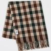 RECLOW BLOCK Tartan Check Muffler GREEN BROWN
