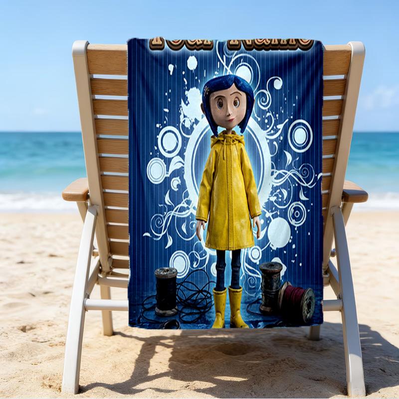 Custom Name Beach Towel Nighttime Adventure Doll Beach Towel, Soft Microfiber, Gift for Her/Him, Birthday, for Pool, Beach, Travel, Fan Gifts