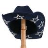 Sunscreen Western Cowboy Hat Shiny Cowgirl Hat Casual Rhinestone Star Jazz Top Hat  Street Party