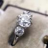 CopperCubic Zirconia Rings for Women Luxury Fashion Engagement Wedding Accessory Trendy Jewelry