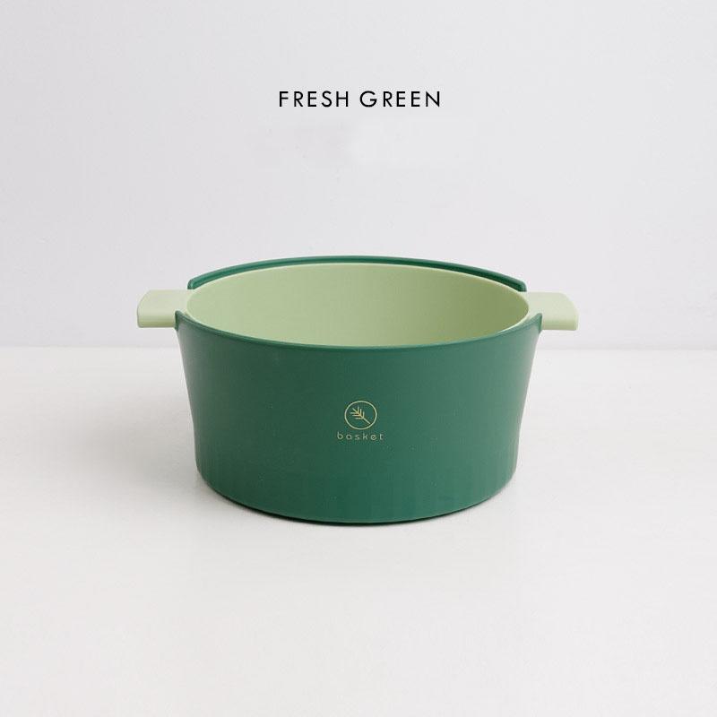 Large Thickened Removable Fruit Vegetable Washing Basin Household Double-Layer Cleaning Plastic Drain Storage Basket For Kitchen