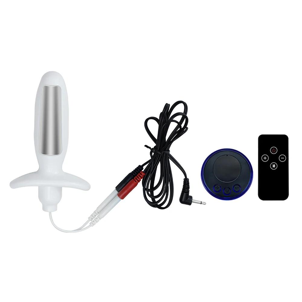 Electric Shock Anal Plug G-Spot Vaginal Massager Wireless Remote Control Sex Shop 12 Modes Masturbator Sex Toys for Men Women