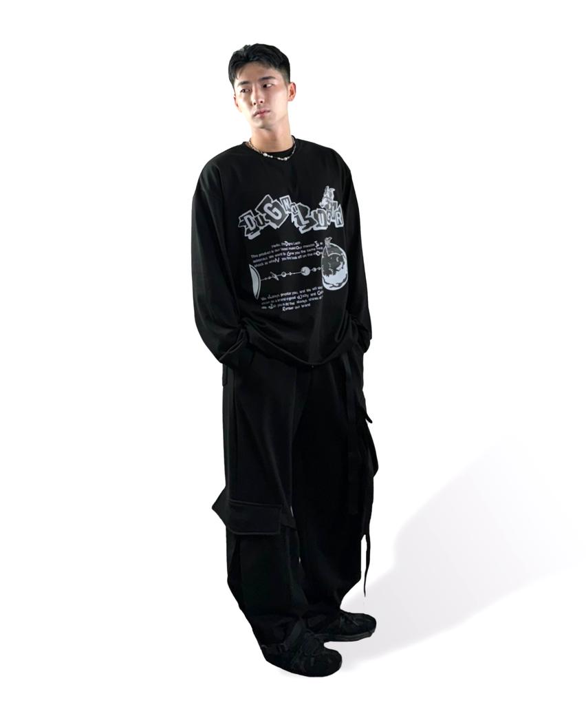 Digeunolusileu Strap Wide Cargo Pants
