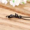 Simple Cute Cat Dangle Necklace for Women Daily Casual Party Jewelry Lover Birthday Gift