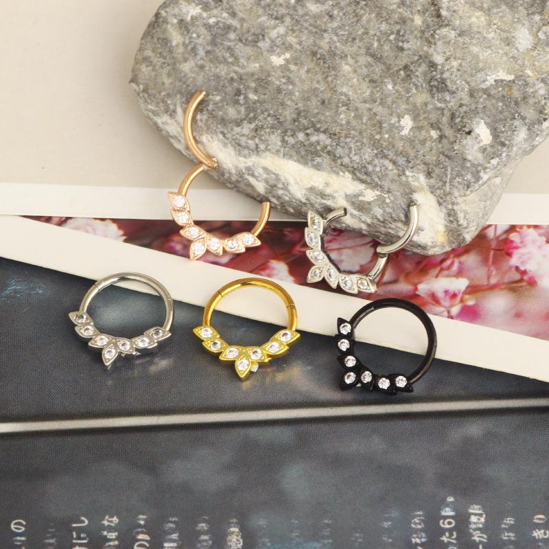 Cross-Border Angel Wings Nose Ring and Ear Bone Stud Piercing Jewelry