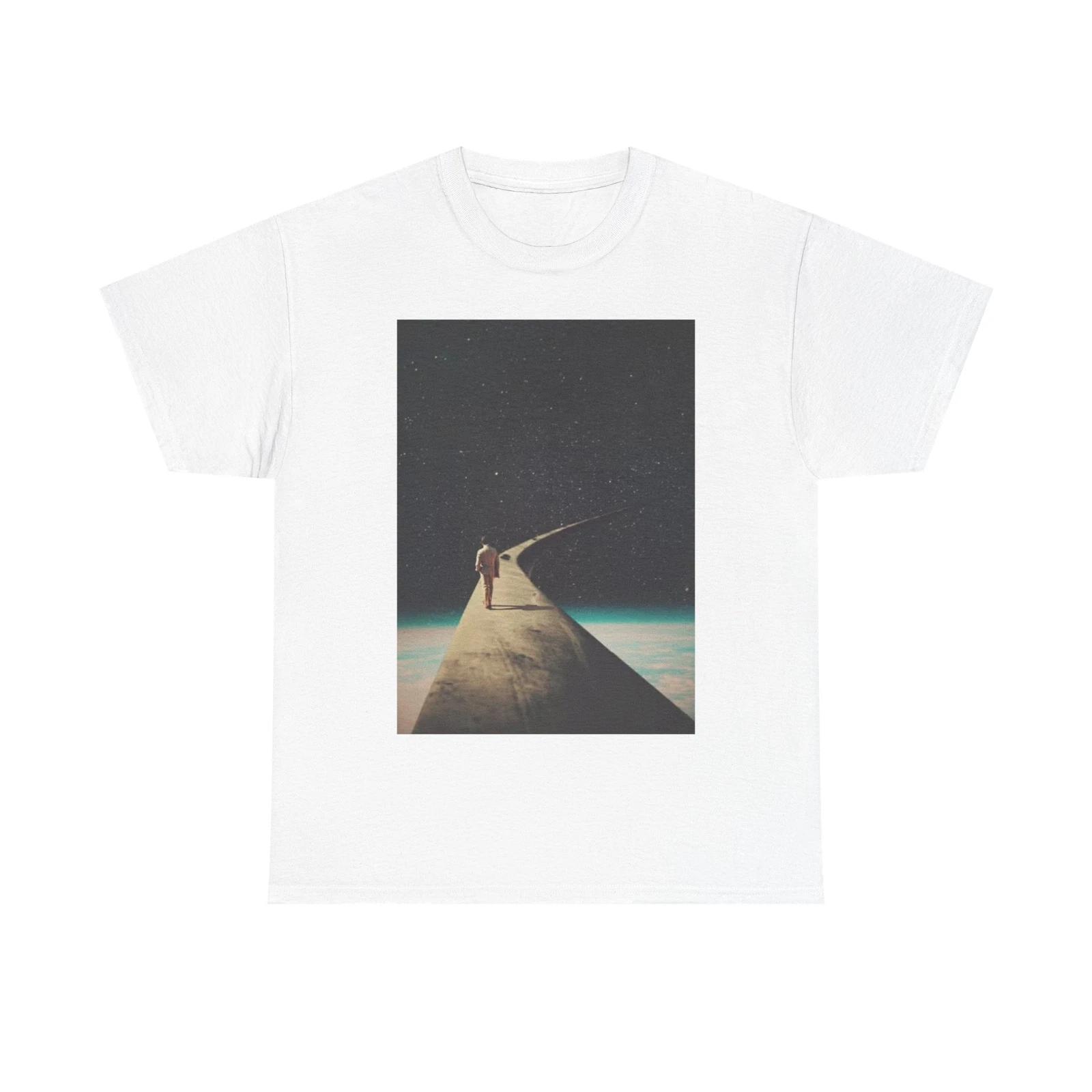 Men s and Women s T-shirts Man Walking To the Moon L