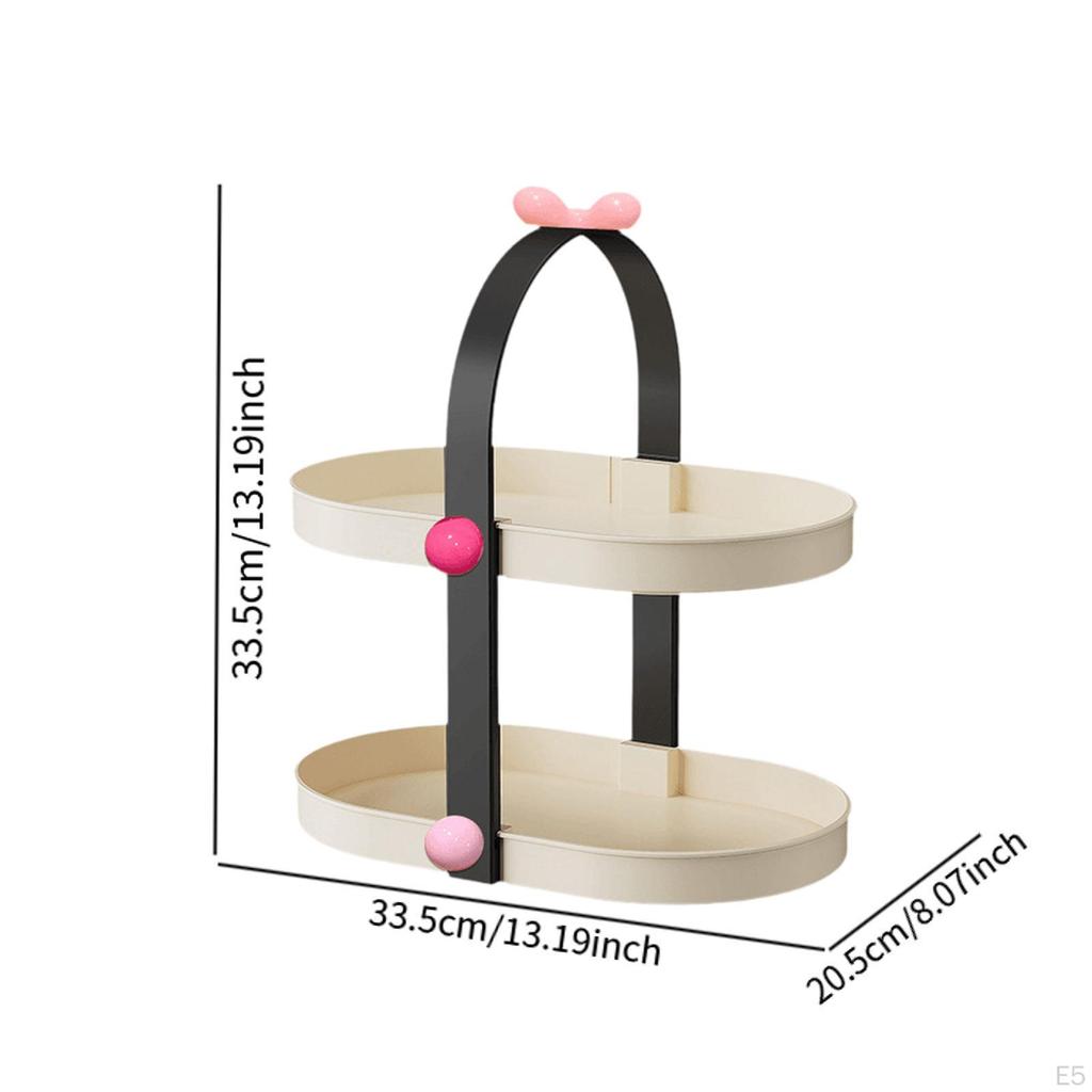 Cosmetic Storage, Bathroom Organizer, Two-Tier Perfume Holder, Display Stand for Bedroom And Living
