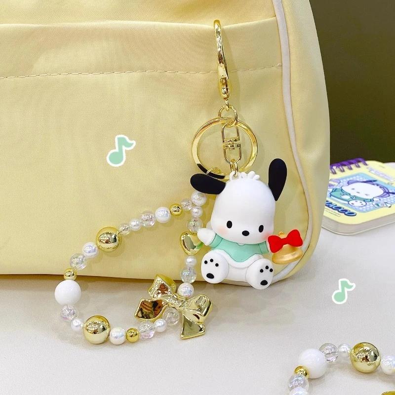 Sanrio Hello Kitty Kawaii Little Angel Collection Line Cinnamoroll Animation Design Animation Merchandise Figure Key Ring Pendant Bagpack Decoration