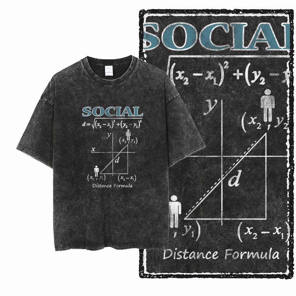 SC MATH THEME PAI Printed Cotton Acid Washed Exclusive Graphic Unisex T Shirt Cool Streetwear Men Tshirts Big Size Tee for men