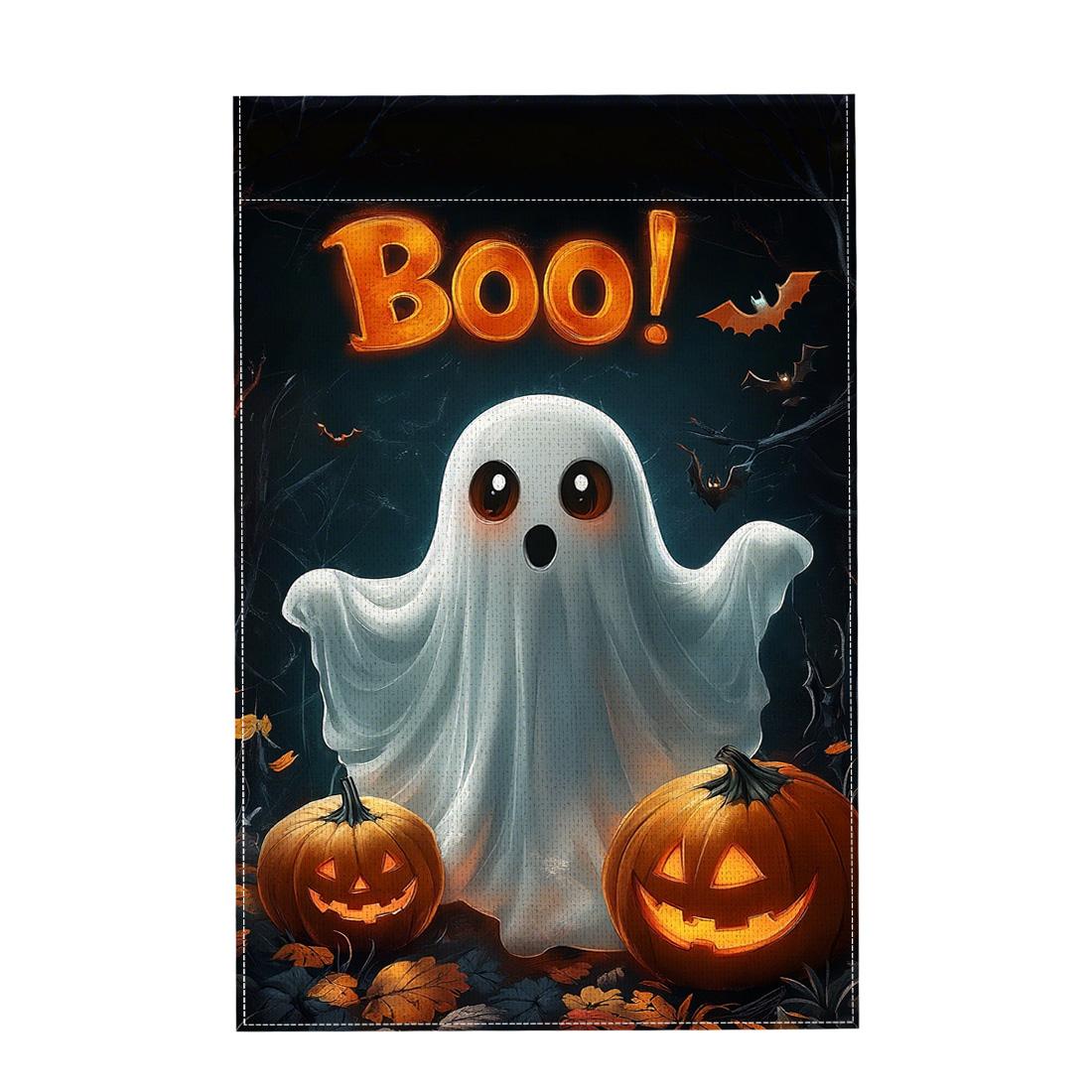 Halloween Ghost Hanging Flags Garden Flag Garden Flag 45x30cm Double Sided Yard Party Decoration (excluding Flagpole) 45x30cm