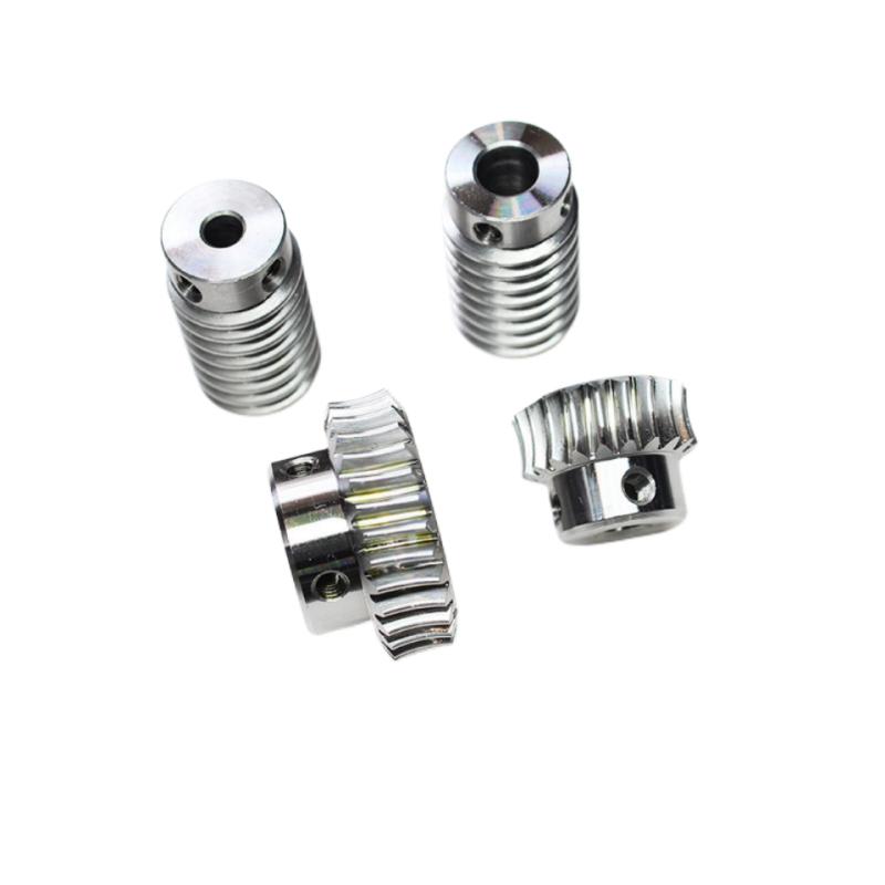 A Pair 1M Modulus Worm Gear Ratio 5/20/30/40/50/60 Teeth Turbine Worm 40CR Tunable Material Good Quality Precision