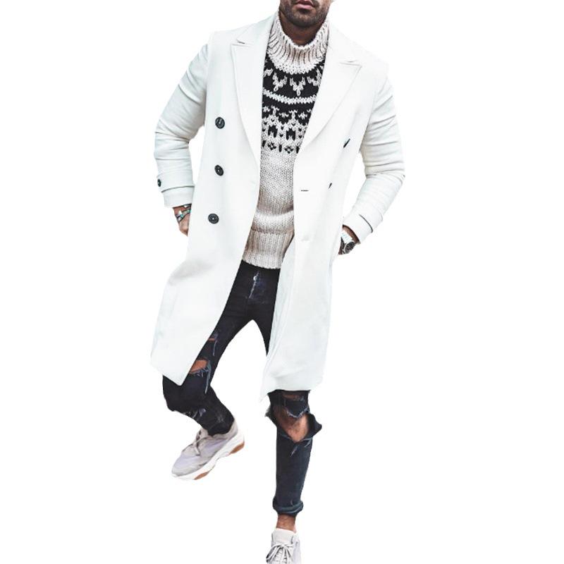 Men's Slim European & American Color Block Woolen Windbreaker Jacket - 2023 Edition