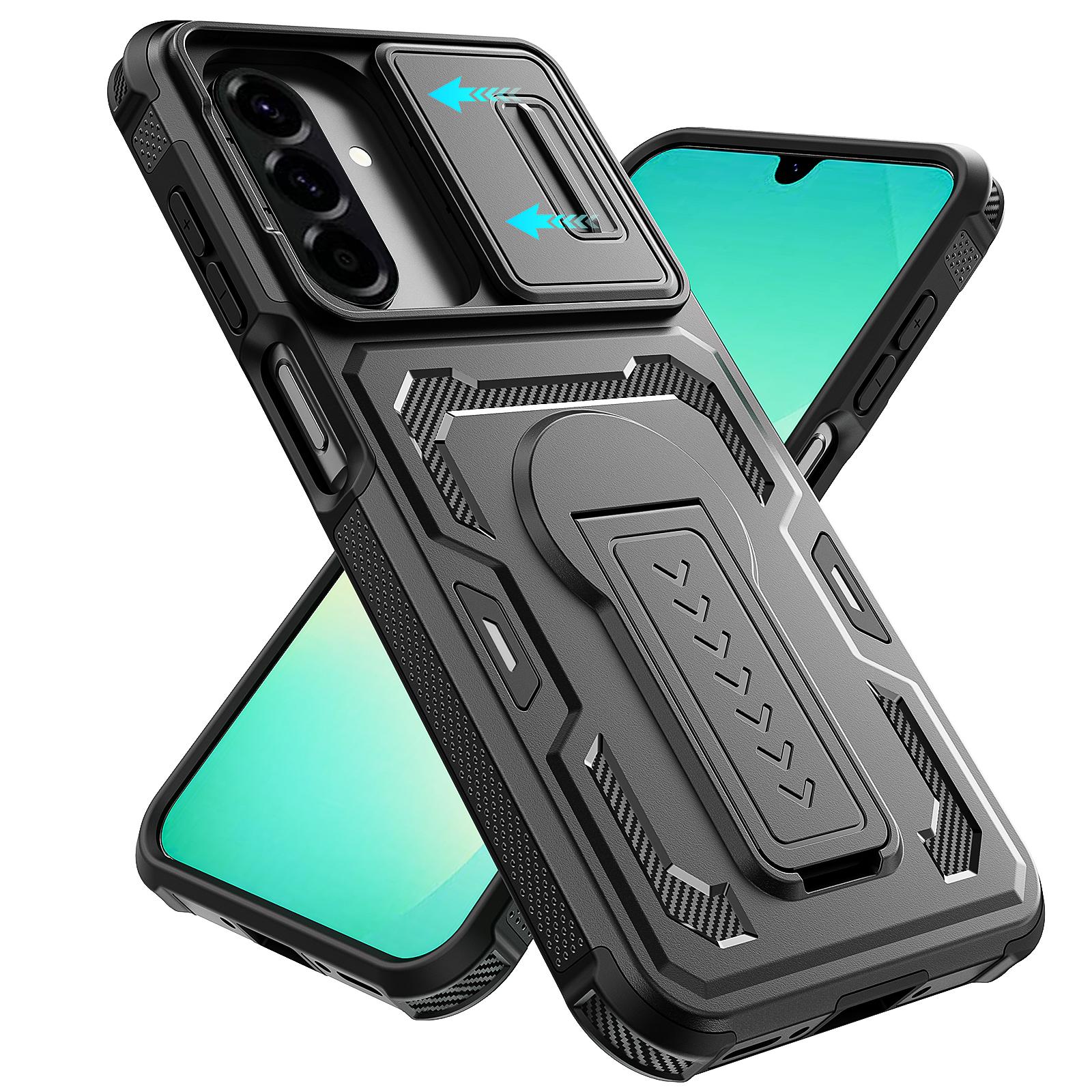 

Защитный чехол-слайдер с окном для Samsung Galaxy A17 5G S26 Ultra A57 A37 A16 A26 A36 A56 S25 S24 Жесткие модные чехлы для телефона Galaxy S25 Ultra чёрный