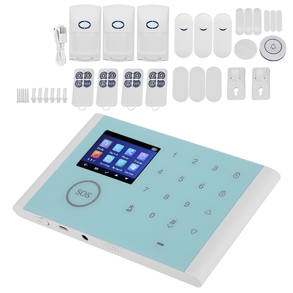 CS118 WifiGsmGprs FlerSpråklig Intelligent Stemme Hjem Tyverialarmsystem 110-230V AC