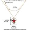 Blue & White Gradient Crushed Ice Heart Necklace - Women's Light Luxury Niche Clavicle Chain, Cool Original Design.