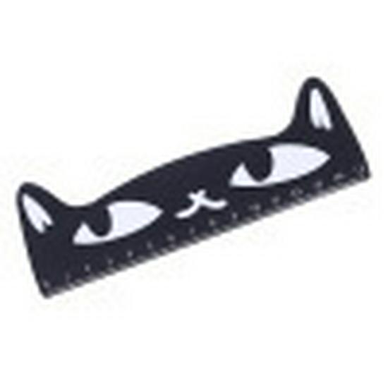 Korean Cartoon Cat Wooden Stationery Ruler - 15cm Cute, Colorful, and Creative for Students and Drawing Journals
