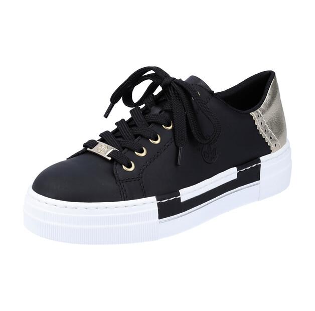 

Женские полуботинки Rieker Sneaker чёрные gold n4931-00