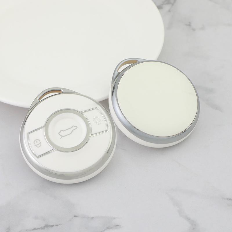 

Mercedes-Benz SMART Elf 1 Car Key Cover - TPU Silver Edge Protective Shell for 22 Models.