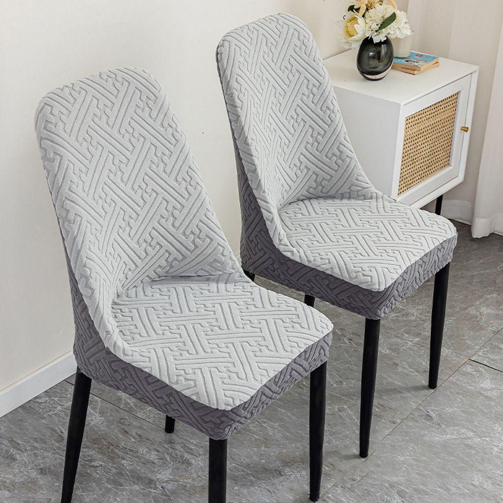 Anti-slip Jacquard Dining Chair Cover High-elastic Integrated Seat Cover  Wedding Party