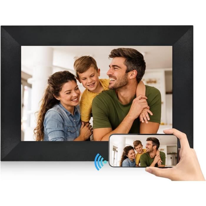 Cadre Photo Numérique de 8 Pouces avec Écran Tactile IPS HD,32 Go de Stockage pour Partager des Photos ou des Vidéos n'importe où