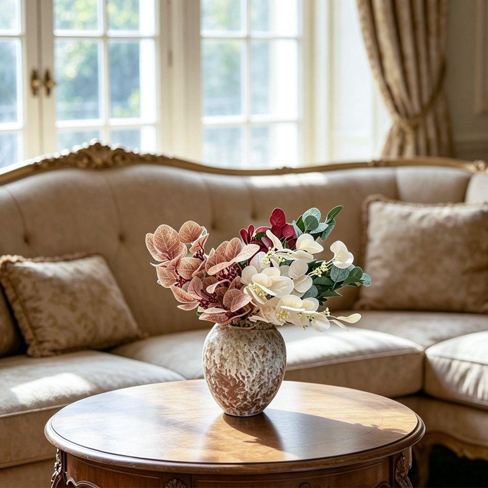 9 Branches Artificial Apple Leaves Multicolor Decorative Leaf Faux Plant Leaves  Home Decoration