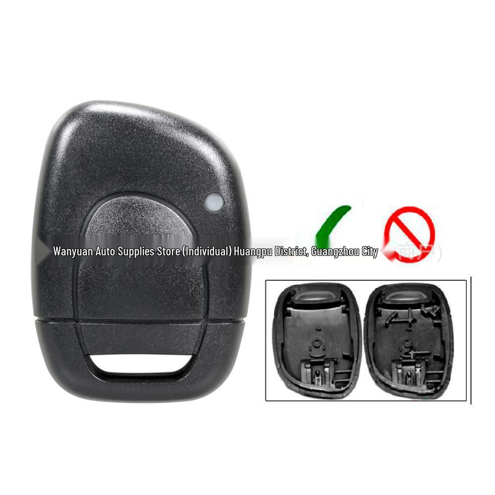 Renault 1-Button Straight-Type Remote Key Shell Without Battery Compartment, Blank NE73/Narrow VAC102