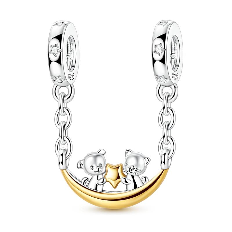 Luxury Copper Gold Chameleon Dangle Charm Fit Original Bracelet Peach Heart Pink Beads Women Jewelry Accessories