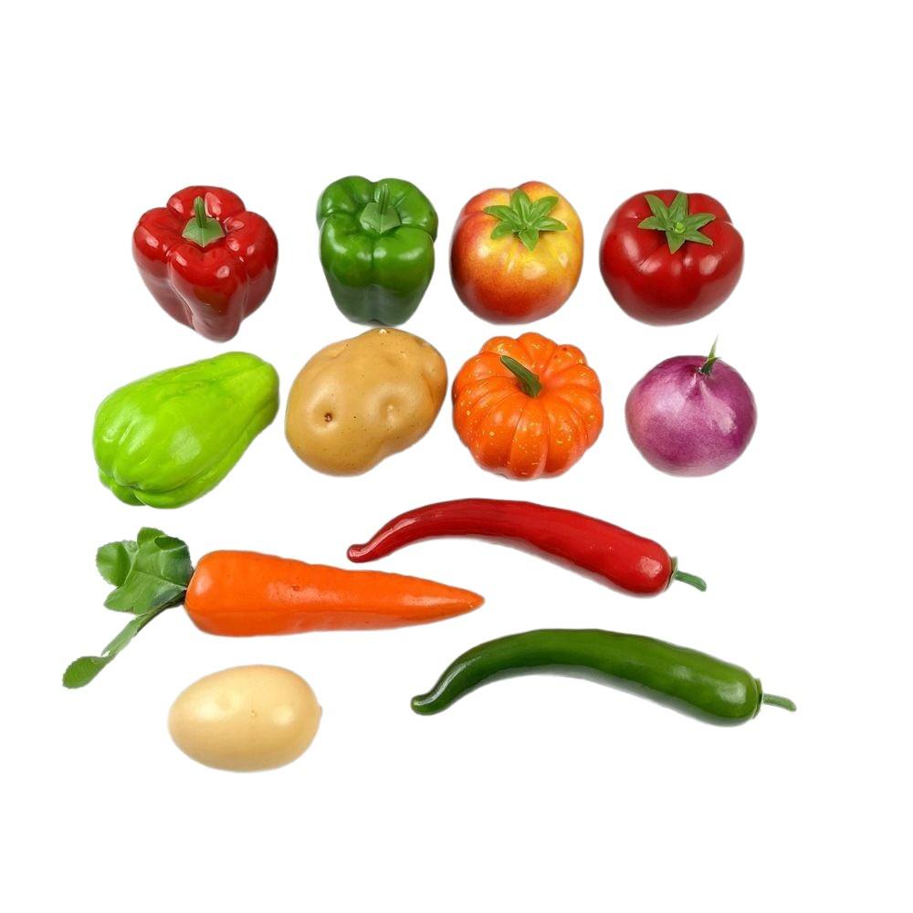 Realistické pěnové ovoce a zelenina Dekorace: Umělá dýně, chilli papričky, mrkve - rekvizity