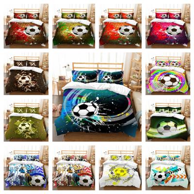 Bettwäsche Bettdecke 3D Fußball Druck Home Bettwäsche Set Bettbezüge Heimtextilien Mikrofaser Quilt Abdeckung