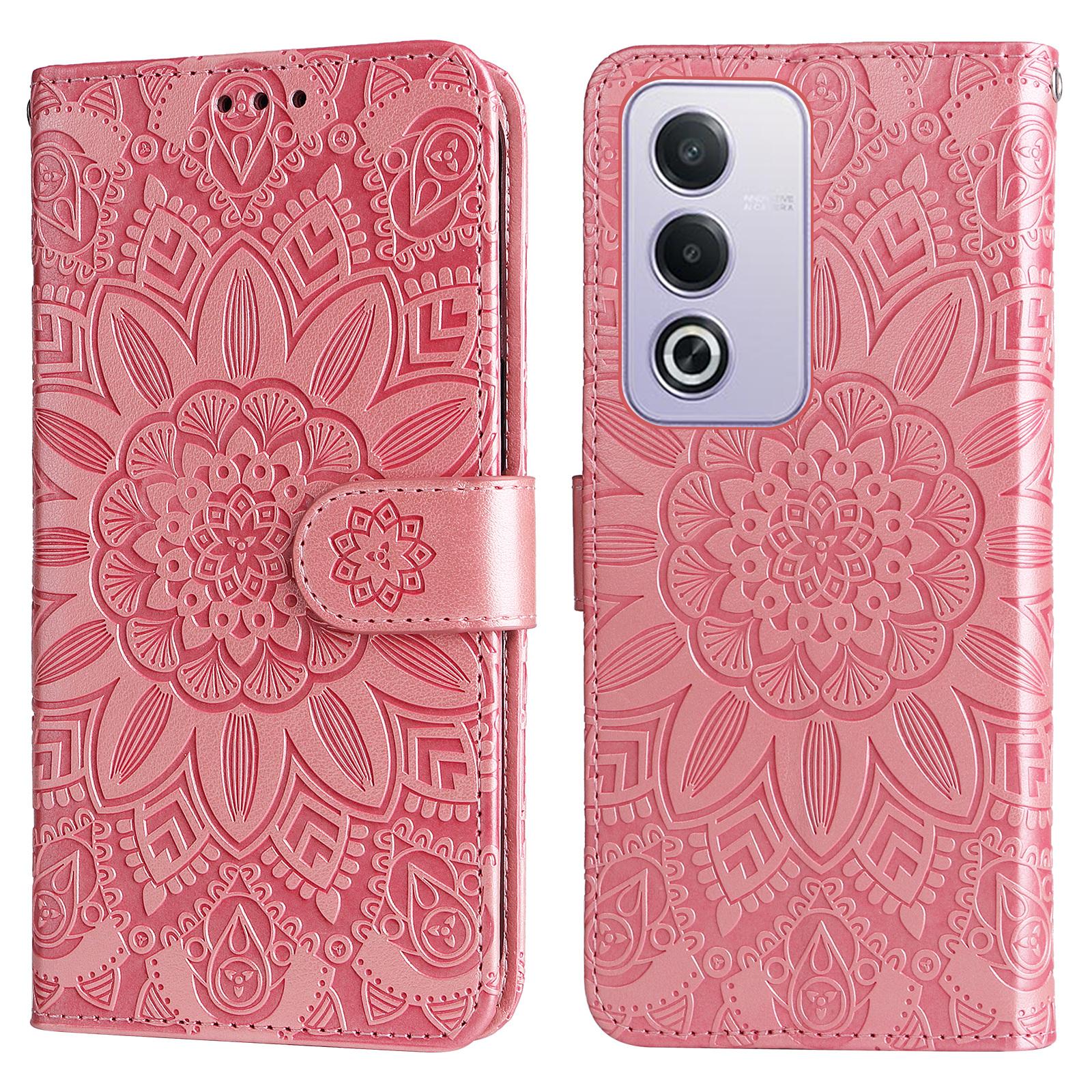 For Oppo A3 Pro (Global) 5G/(India) 5G Case Sunflower Imprint Leather Wallet Phone Cover D